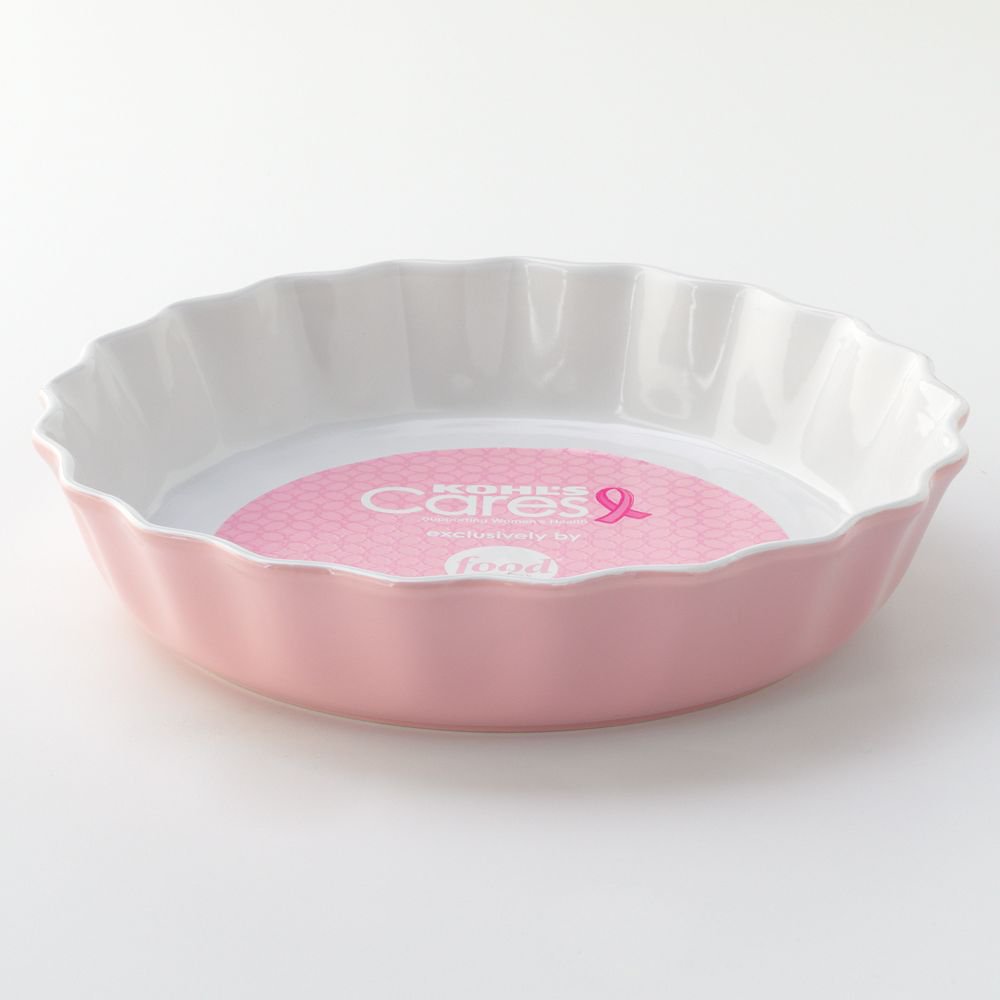 NEW Food Network Breast Cancer Awareness PINK Pie Plate Pie Dish NEW