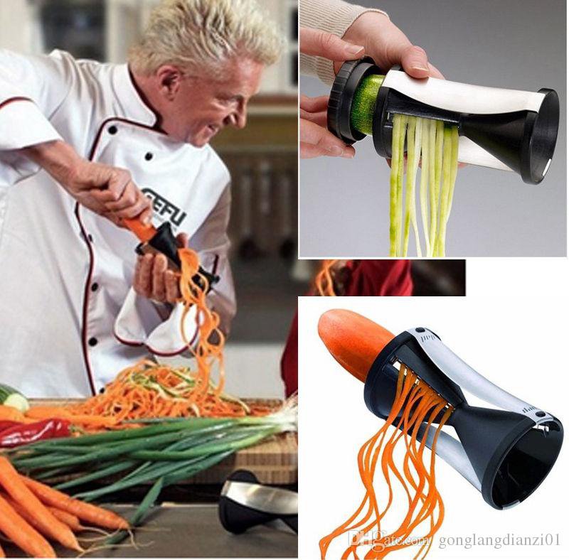 Practical Hourglass Style Spiral Slicer Shredder Fruit Vegetables Spiral Tool