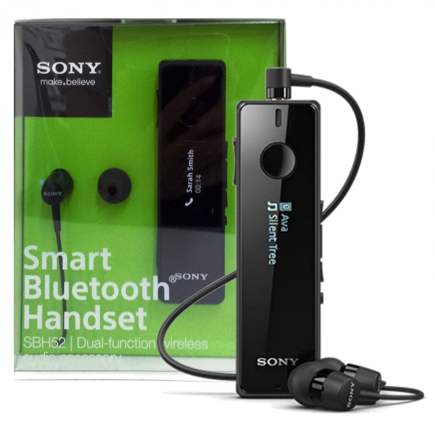 Sony SBH52 NFC A2DP Stereo Bluetooth Headset FM Caller Display Mini Handset