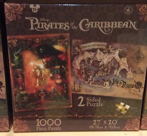 Disney Parks 1000 pc Pirates of the Caribbean 2-Sided Puzzle 27x20 NEW