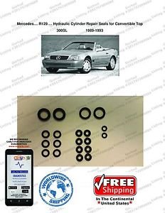89-93 Mercedes 300SL Hydraulic Cylinder Repair Seals for Convertible Top...R129