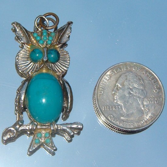 OWL on a BRANCH PENDANT (FIG97)
