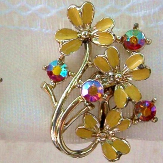 VINTAGE FLOWER SPRAY EARRINGS (FF76)