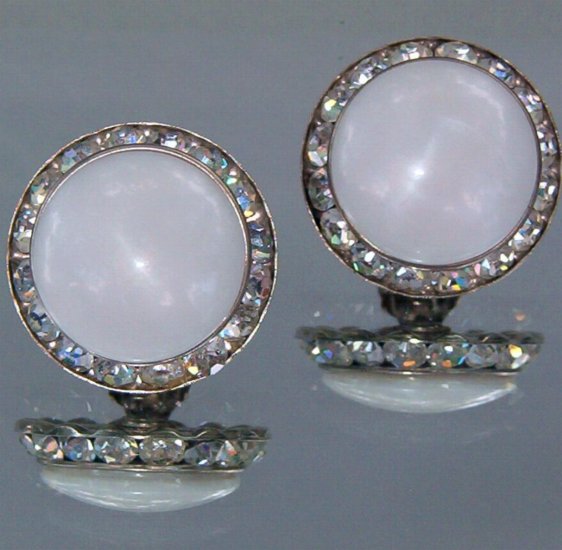 ANTIQUE JEWELCRAFT (CORO) RHINESTONE EARRINGS (DES16)