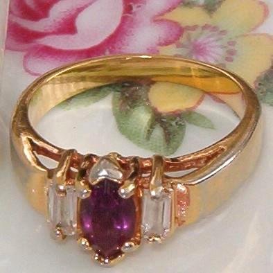 FAUX AMETHYST RING SZ. 5 (R26)