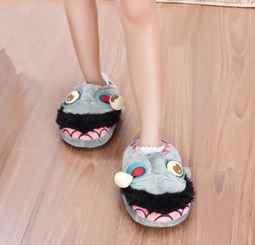 Unisex Zombie Plush Slippers Men Womens cosplay Footwear Halloween Shoes Fit EUR 37-42 US 6.5-10