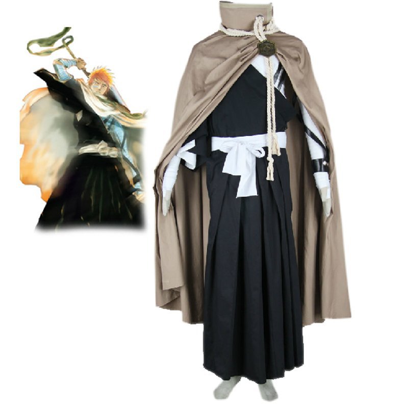 Bleach Ichigo Kurosaki ShihÅin Squad Cosplay Costume for men
