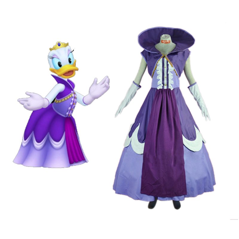 Custom Made Disney Daisy Duck Cosplay Costume (Duchess) Adult Women Dress