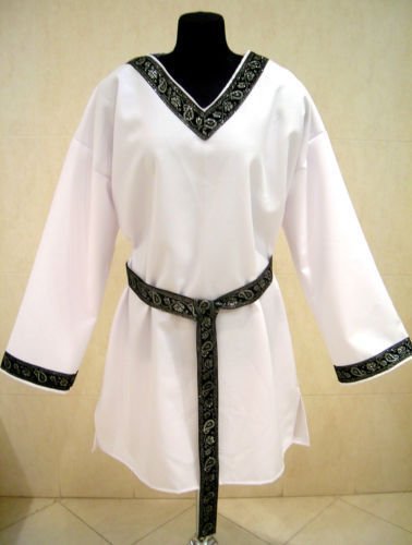 Medieval Gothic Tunic Shirt White Knight Costume Mens Prince Costume