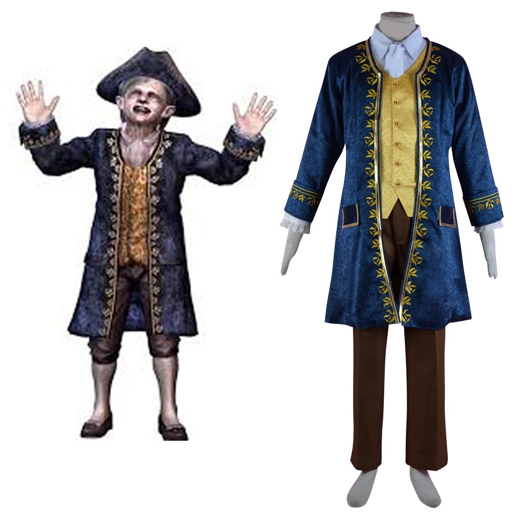 Resident Evil 4 Ramon Salazar Cosplay Costume Mens Jacket VEST Pants Suit Costume