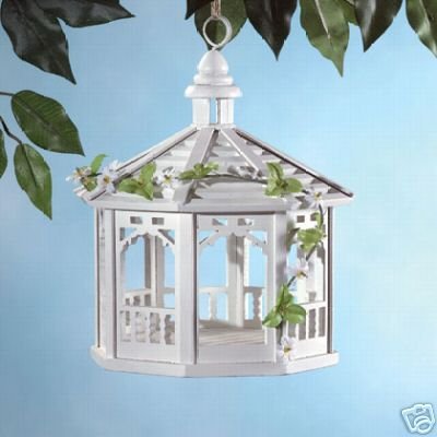 White Gazebo Bird Feeders