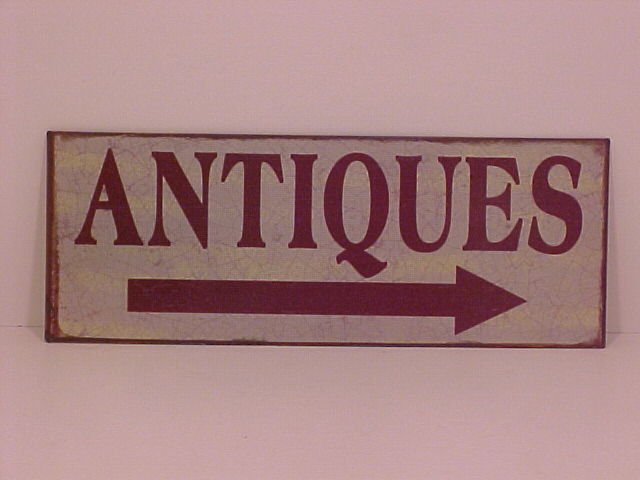 Antiques Metal Advertising Sign