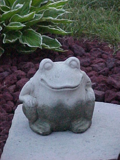 Freddie The Frog He Is So Cool, Cement Garden Decor