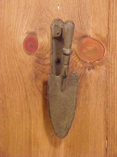 Garden Shovel Door Knocker, Garden Gate Handle.