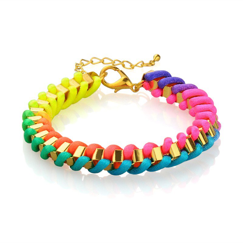 Colorful Box Chain Bracelet