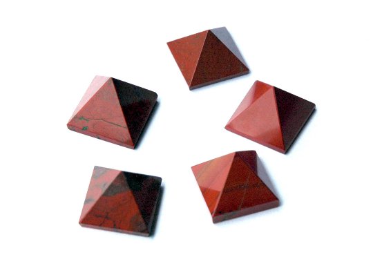 Red Jasper Pyramid - Set of Five