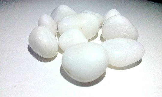 White Agate Tumbled Stone Set of 7