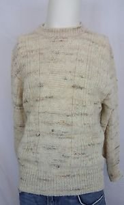 Pendleton Pure Virgin Wool Beige Cream Oatmeal Men's Sweater - L Large