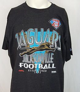 Vintage Jacksonville Jaguars Football Established 1993 Trench NFL T-Shirt - XL