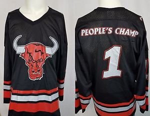 The Rock WWE WWF Wrestling Wrestlemania People's Champ Hockey Jersey - XL