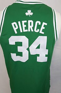 Boston Celtics Paul Pierce #34 NBA Basketball Green Sewn Jersey - Youth L