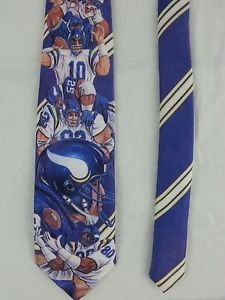 Minnesota Vikings NFL Ralph Marlin Ya Lee Football Necktie Tie 1990 Made In USA