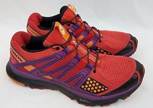 Salomon XR Mission 1 Contagrip Trail Running Women's Red Shoes Size 10