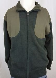 BERETTA Full Zip Lined Wool Olive Windproof Hunting Shooting Heavy Jacket Size M