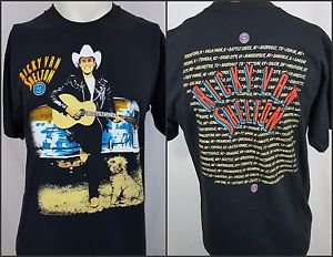 Vintage Ricky Van Shelton 1992 Concert Tour Country Graphic T-Shirt Size Large