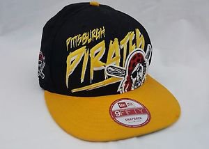 Pittsburgh Pirates Snapback Hat New Era 9Fifty Baseball Cap MLB Adjustable Black