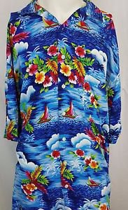 Polo Ralph Lauren Floral Aloha Hawaiian Button Front Rayon Shirt Size 2XL Tall