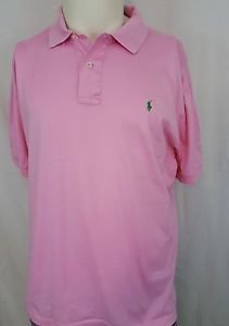 Ralph Lauren Short Sleeve Purple Label Made In Italy Pink Polo Shirt Size L