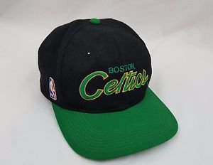 Vintage Boston Celtics Sports Specialties Script Snapback Hat Cap Larry Bird NBA