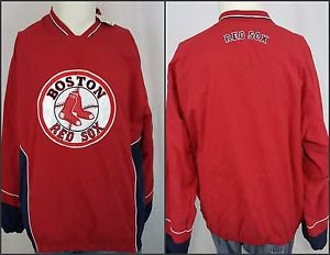 New Boston Red Sox Sewn Logo Pullover Vented Lined Genuine MLB Jacket - Large