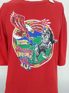 Diesel Jeans Brave 78 Eagle Lion Worldwide Edition Only Red Graphic Shirt - 2XL