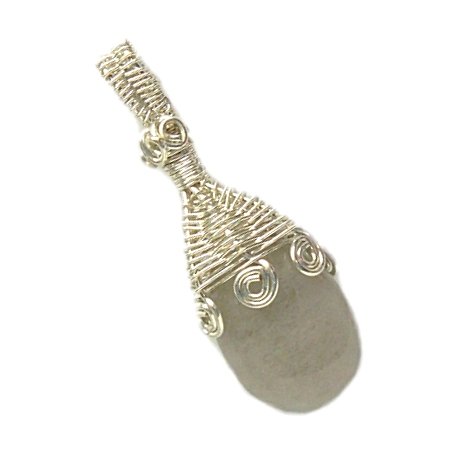 Silver and Snow Jade Pendant