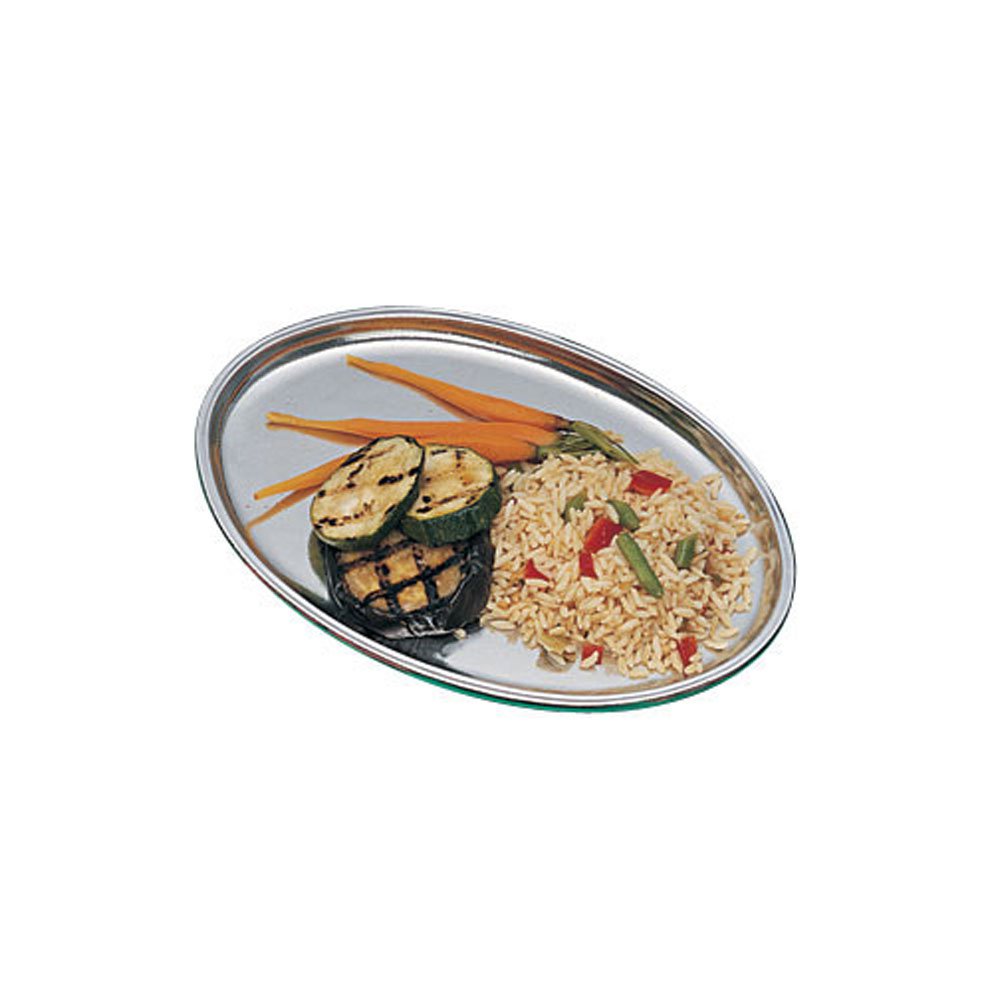 7 3/4 x 11 inch Oval Platter Pewter Glo