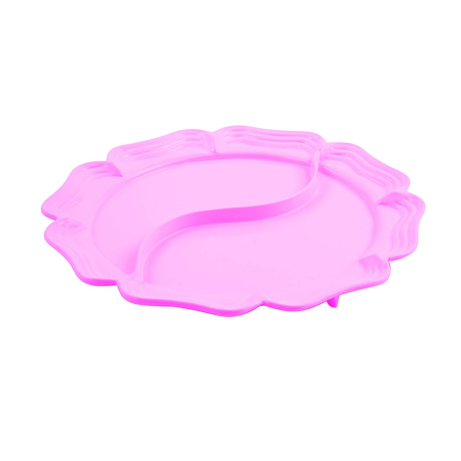 20 inch Queen Anne Divided Platter Sandstone Plum