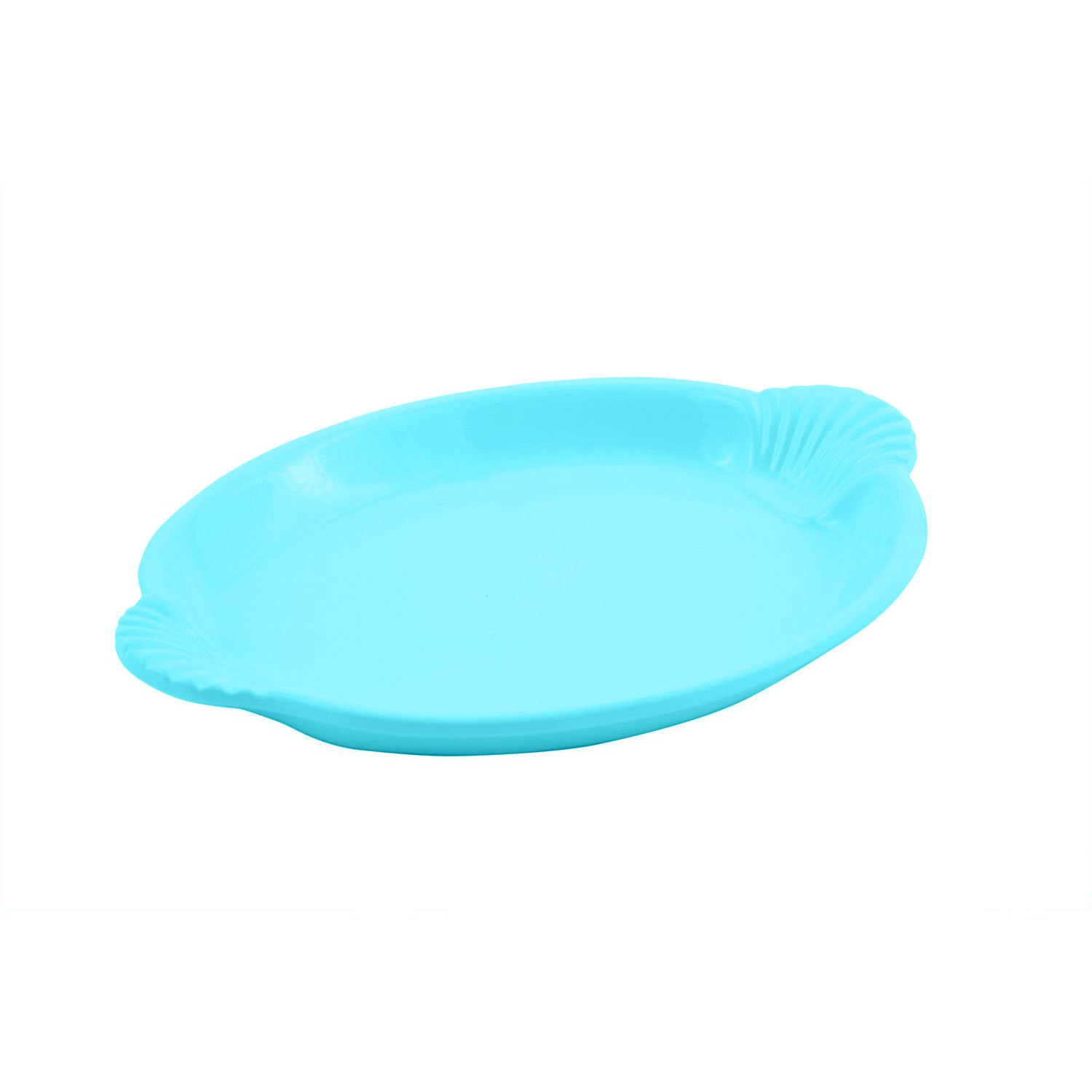 18 x 24 3/4 inch Shell Platter Sandstone Teal