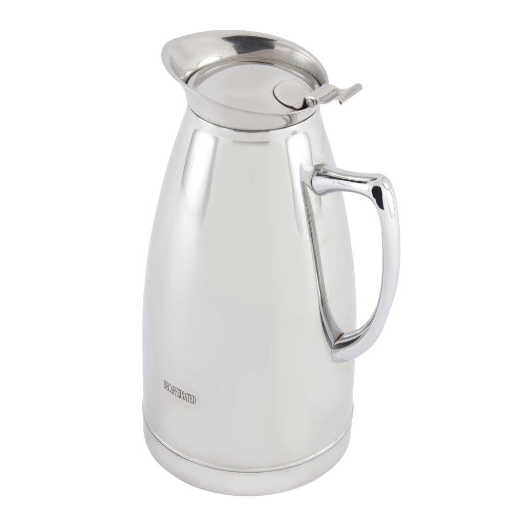 10 oz 6 3/4 inch H Stainless Steel Insulated Server with Crest Marriott 2 Percent