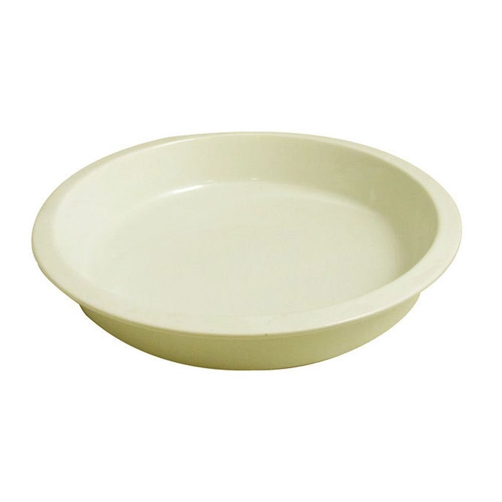 8 qt 15 inch Round Food Pan Sandstone Ivory Speckled