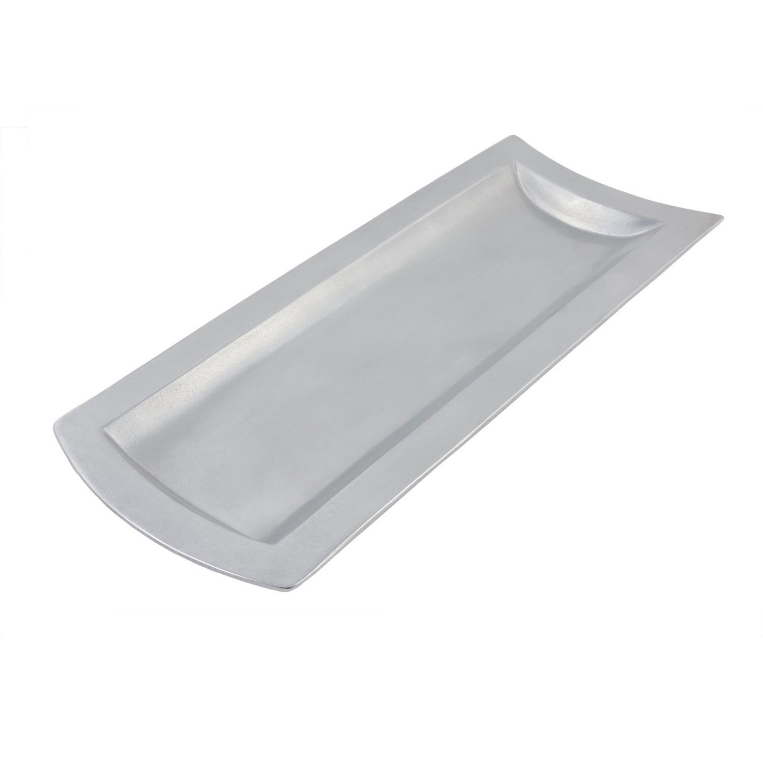 11 3/8 x 28 5/8 inch Futura Platter Pewter Glo