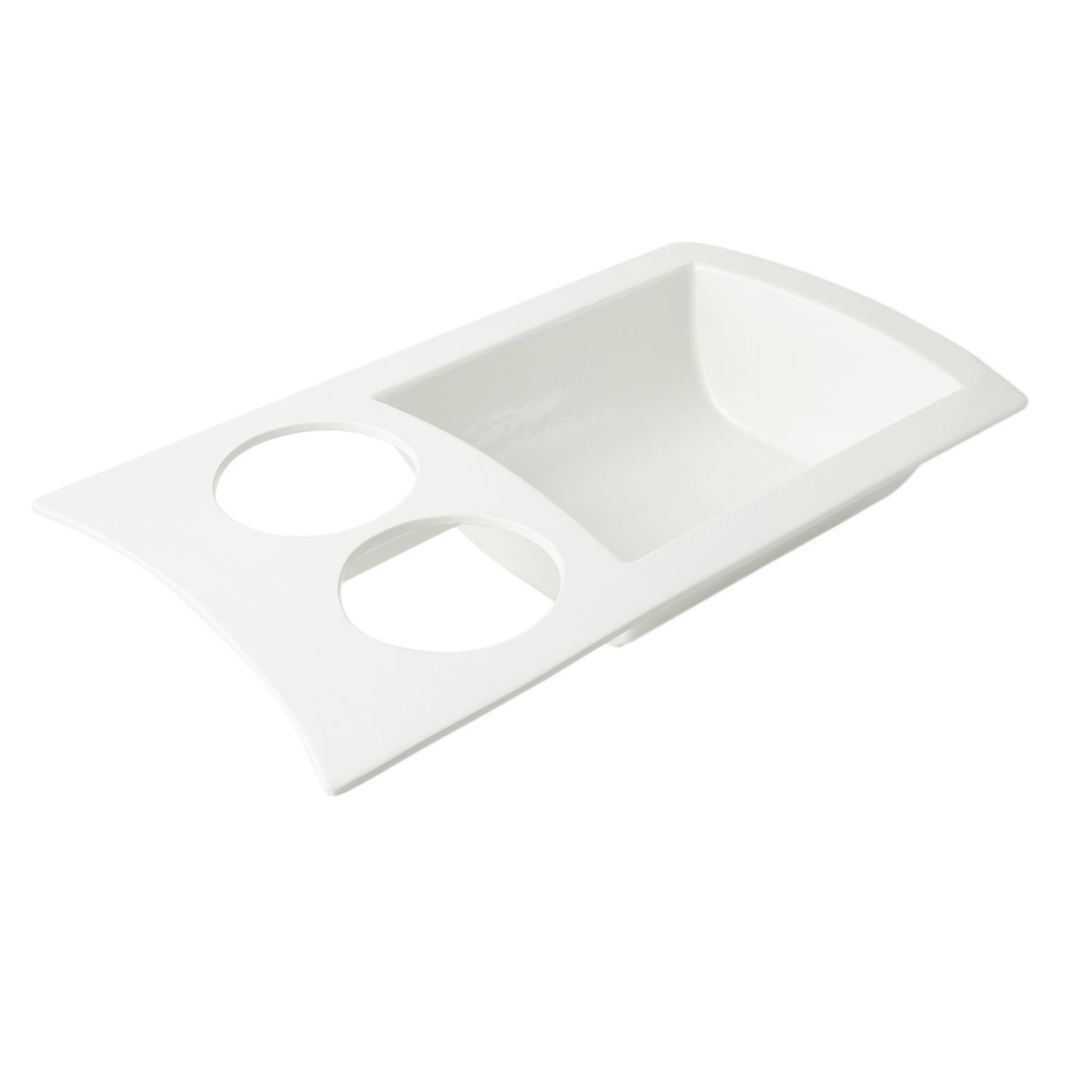 12 3/4 x 19 7/8 inch Futura Bowl Sandstone White