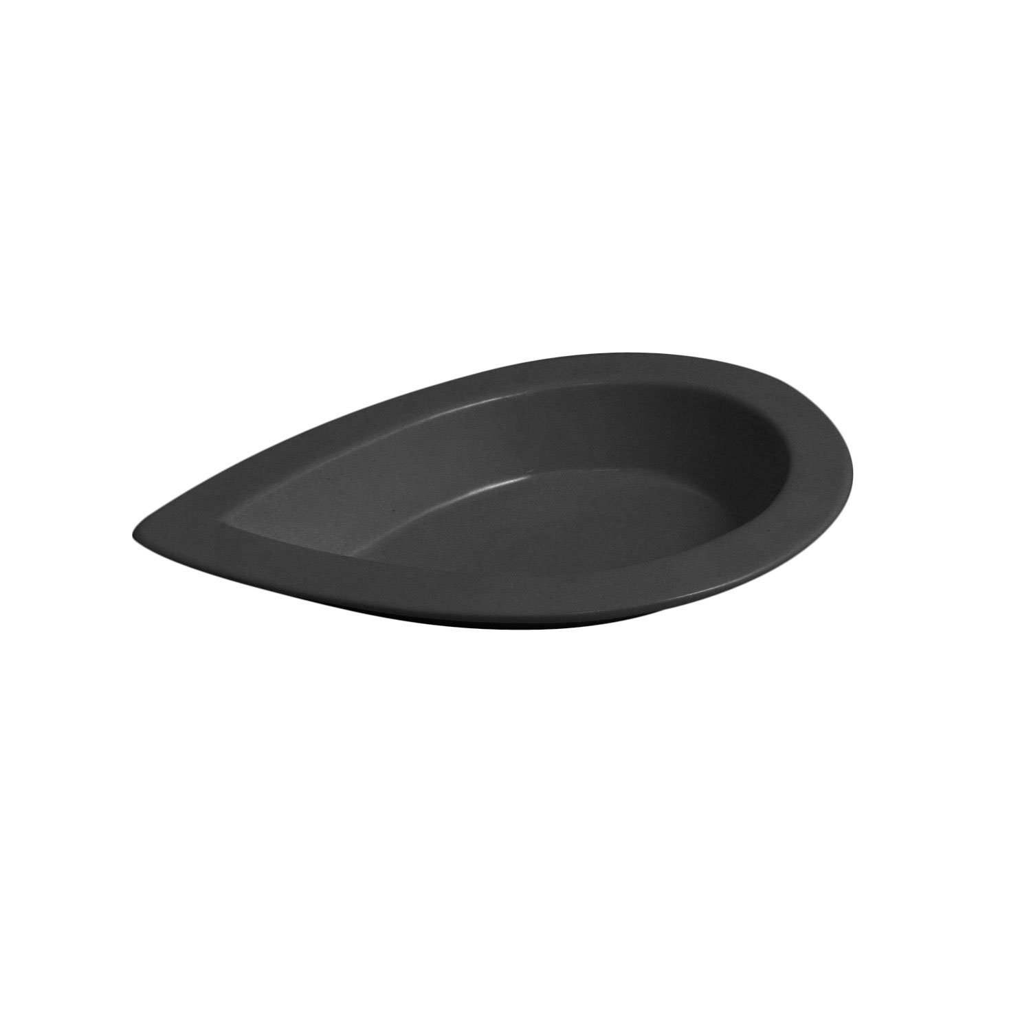 12 1/2 L x 8 W x 2 H inch Futura2 Tear Drop Platter Black