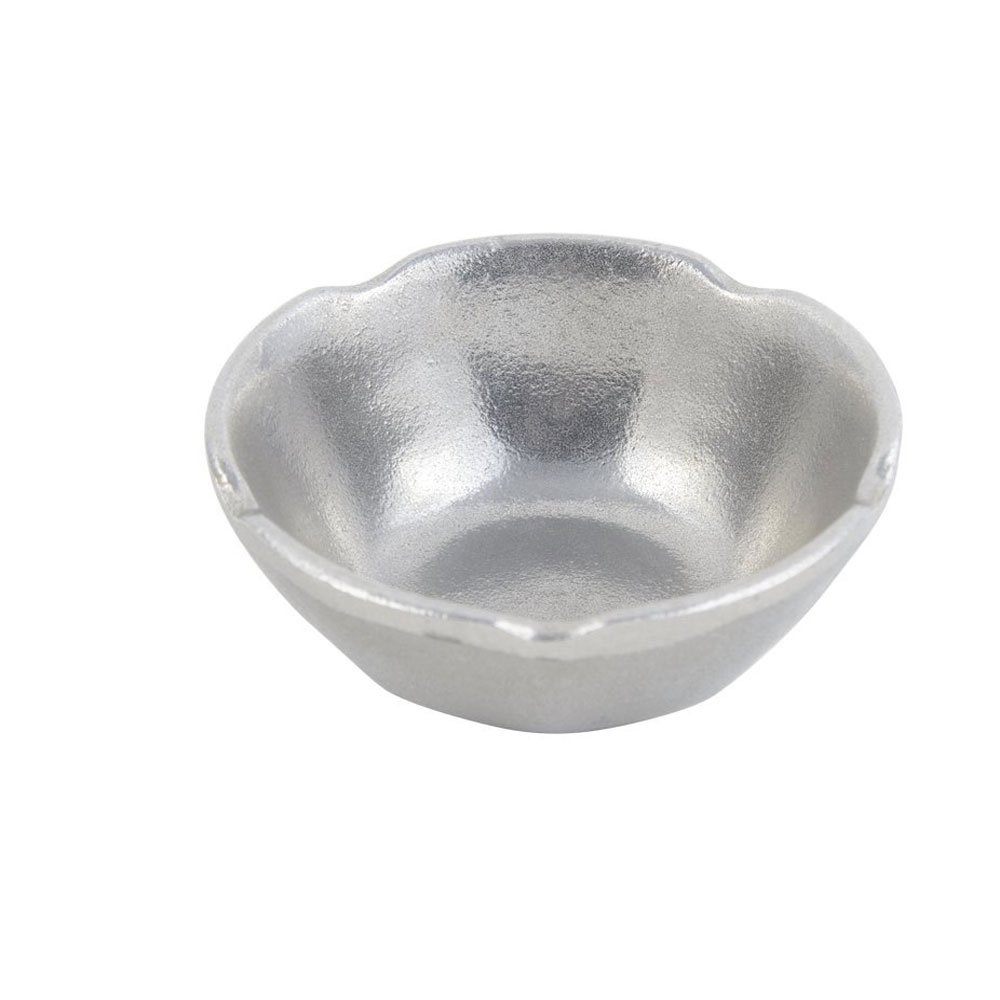 3 oz 3 1/2 inch dia. Petal RamekIn Pewter Glo