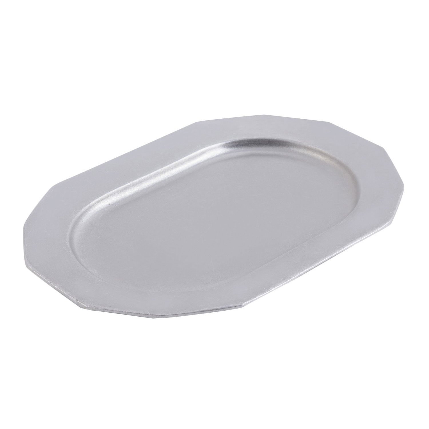 9 7/8 x 14 1/4 inch Prism Tray Pewter Glo