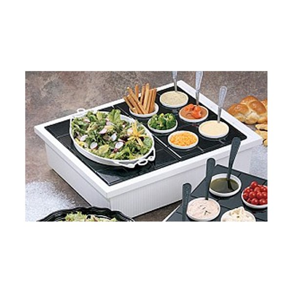 29 3/4 x 24 1/4 x 7 3/4 inch Insulated Ice Station Double Pewter Glo