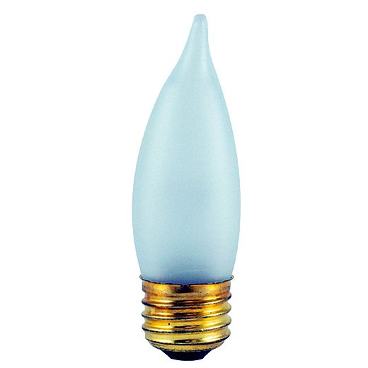 60 Watt Incandescent Flame Tip CA10 Chandelier Bulb Medium Base Frost/Set of 100