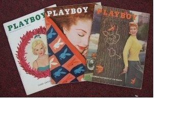 PLAYBOY 1955 1956 MAGAZINES 3 ISSUES NOV MAY DEC