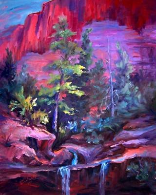 "Zion"Mt Zion National Park Original Landscape Oil Painting Impressionism